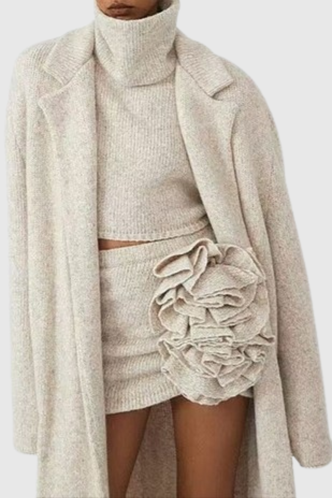 Khera Ruffle Knit Three Piece Set