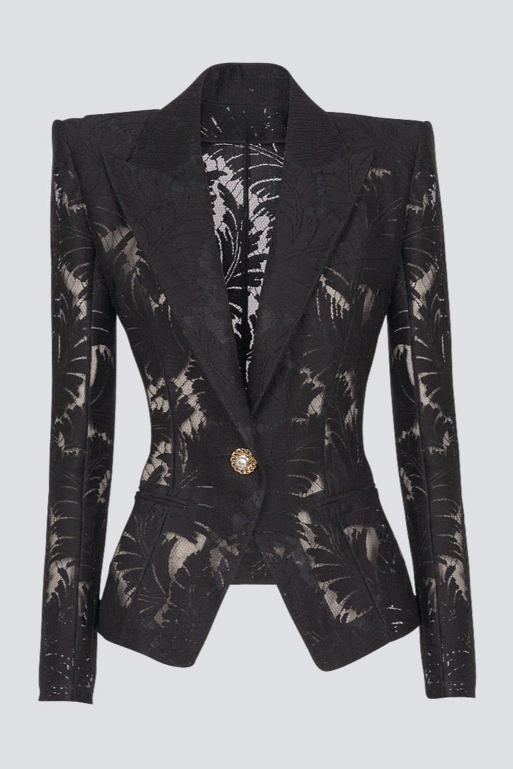 Kinan Single Breasted Lace Blazer