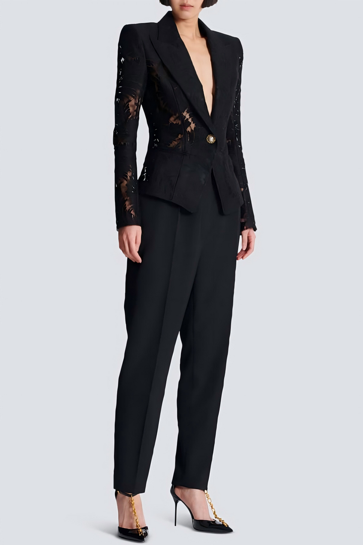 Kinan Single Breasted Lace Blazer
