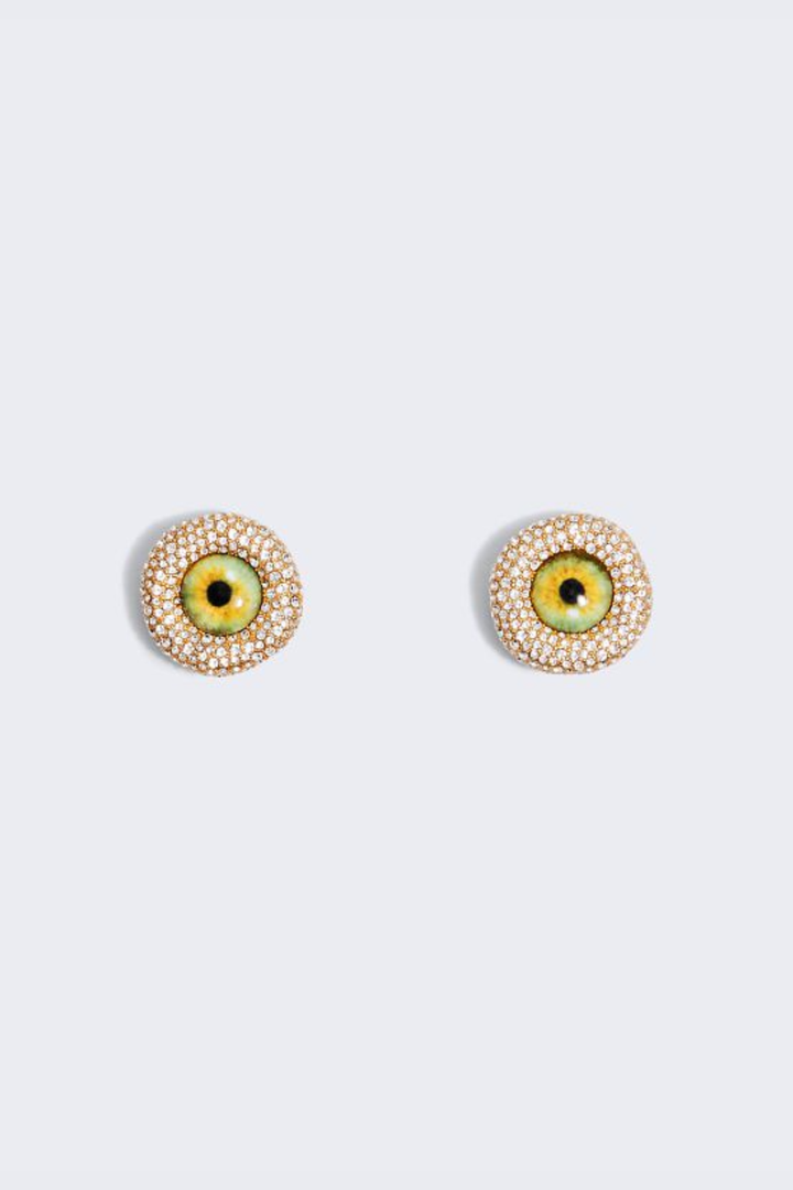 Kleph Eye Stud Rhinestone Earrings