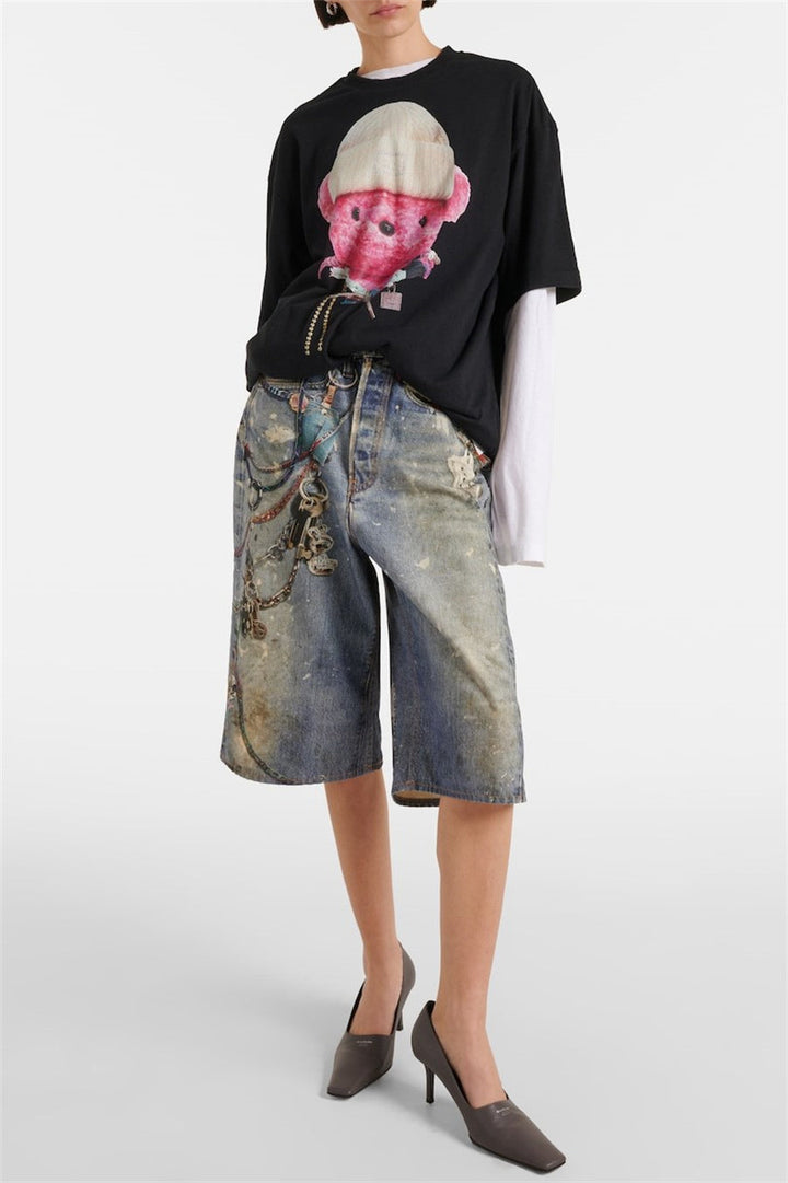 Kora Printed Loose Midi Shorts