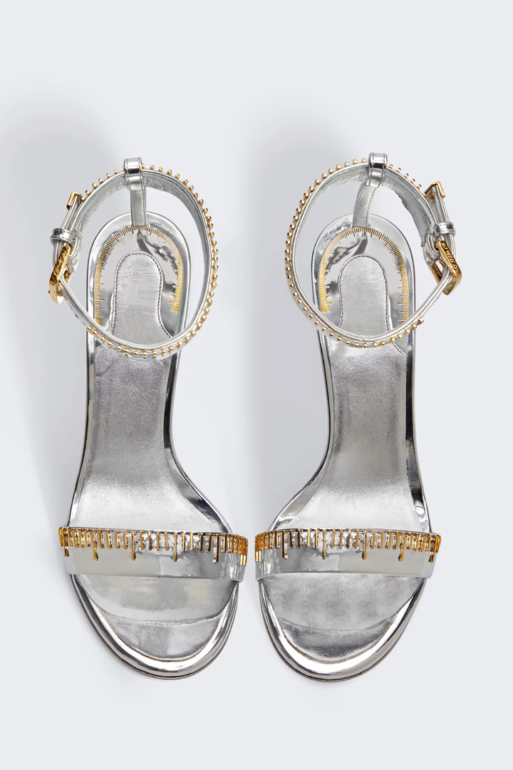 Kormla  Measuring Tape Sandals - Silver