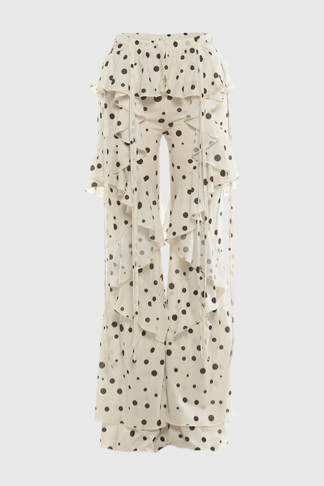 Krimso Polka Dot Ruffle Pants