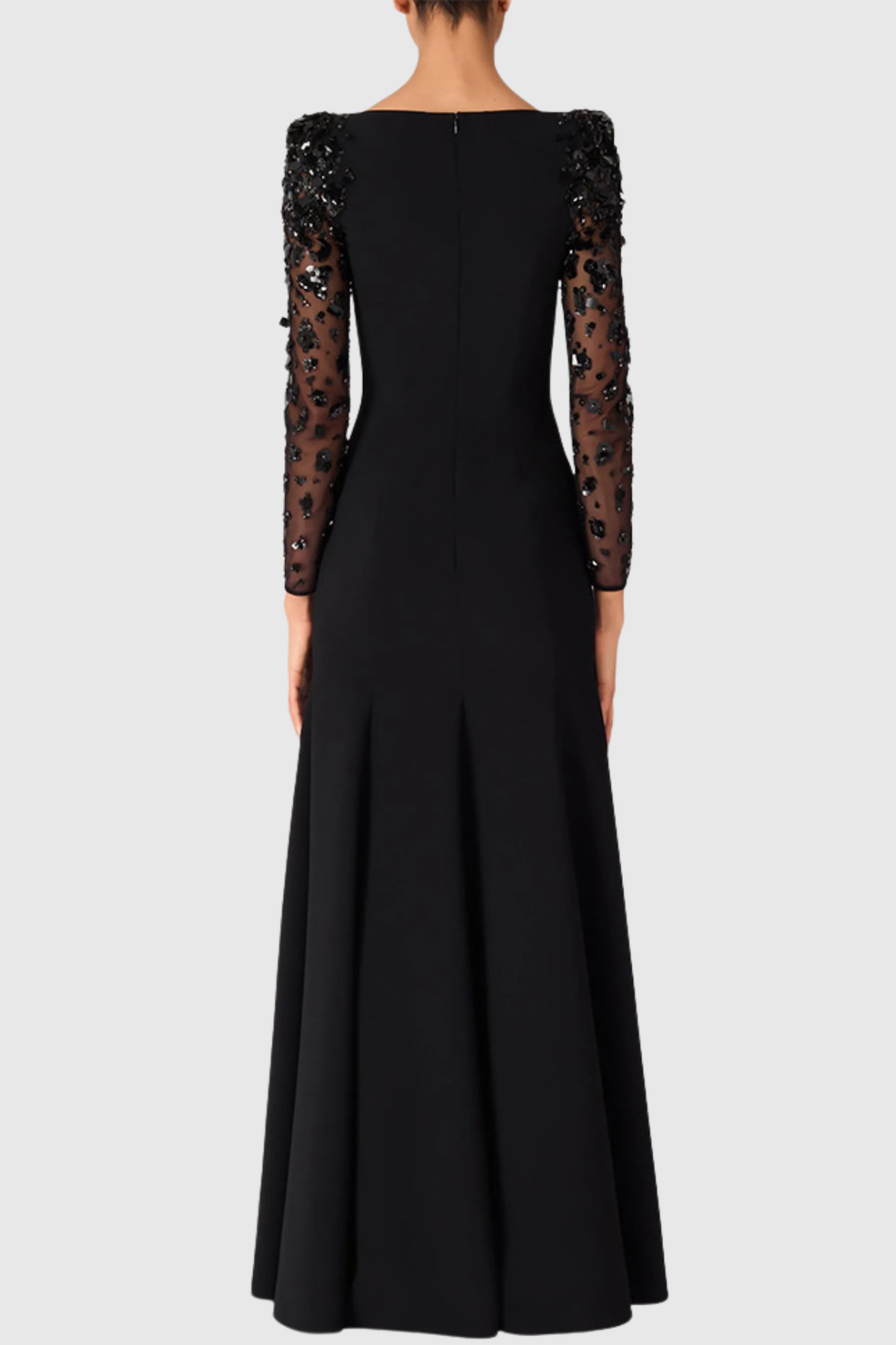 Lafay Sequin Embellished Maxi Dress - Black