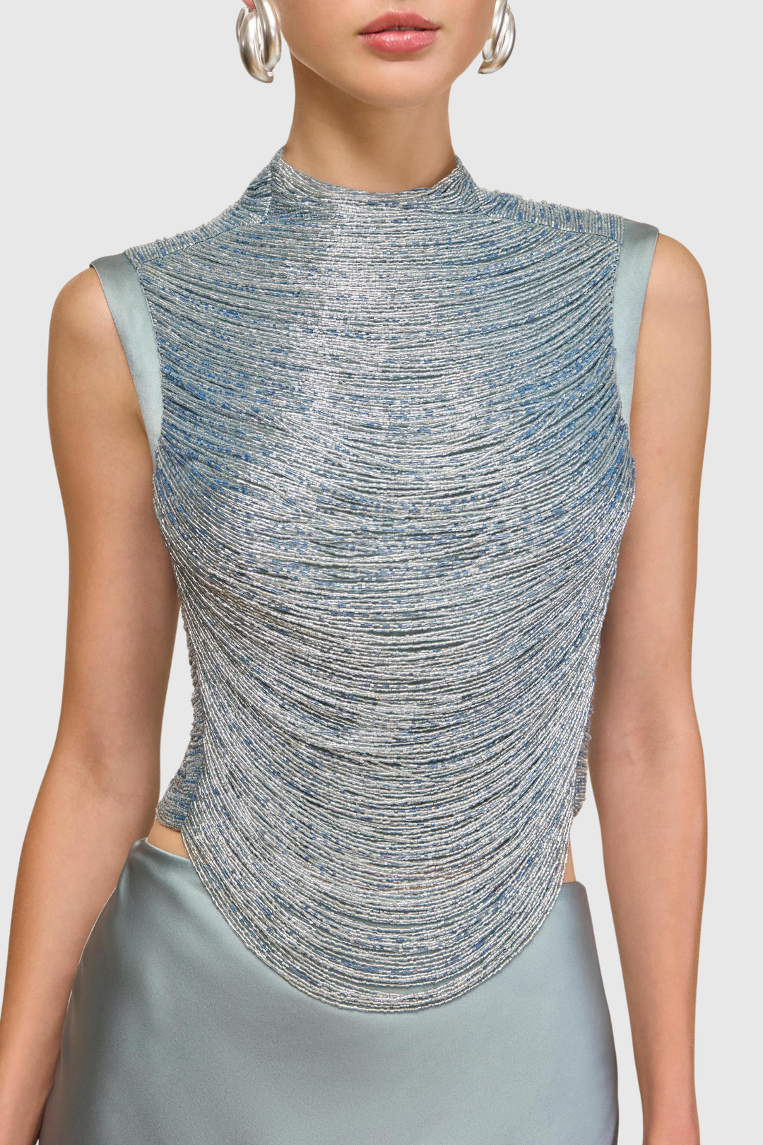 Laikla Fringe Sleeveless Top - Blue