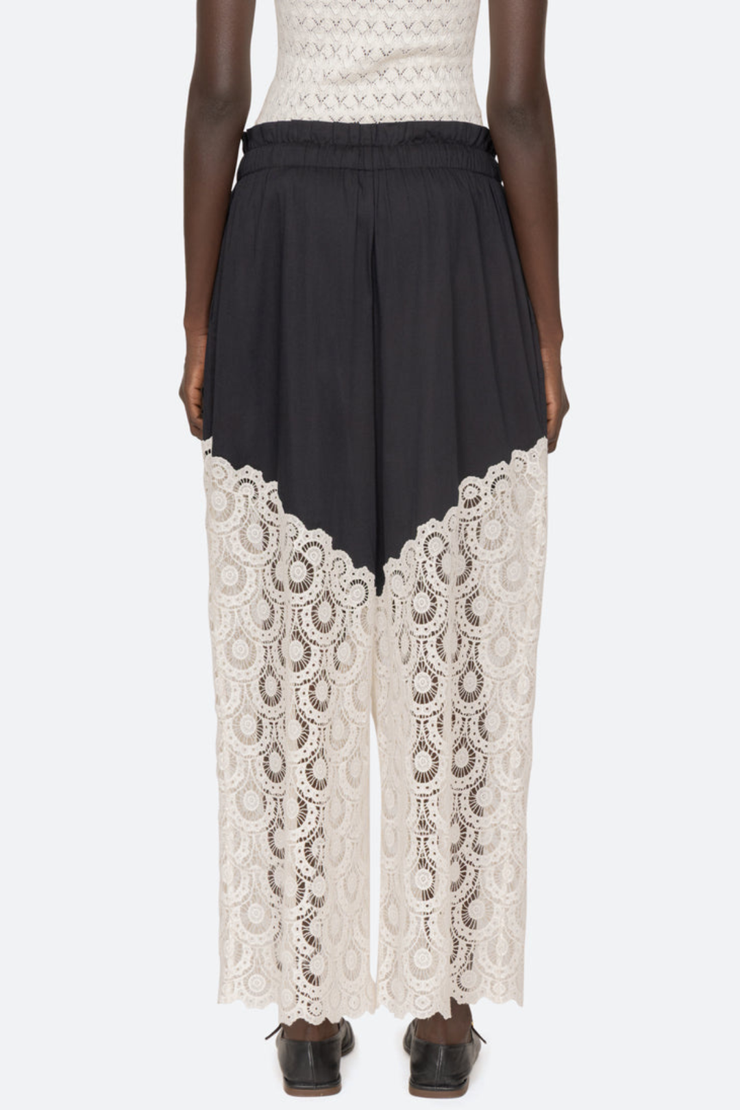 Lidoia Lace Panel Pants
