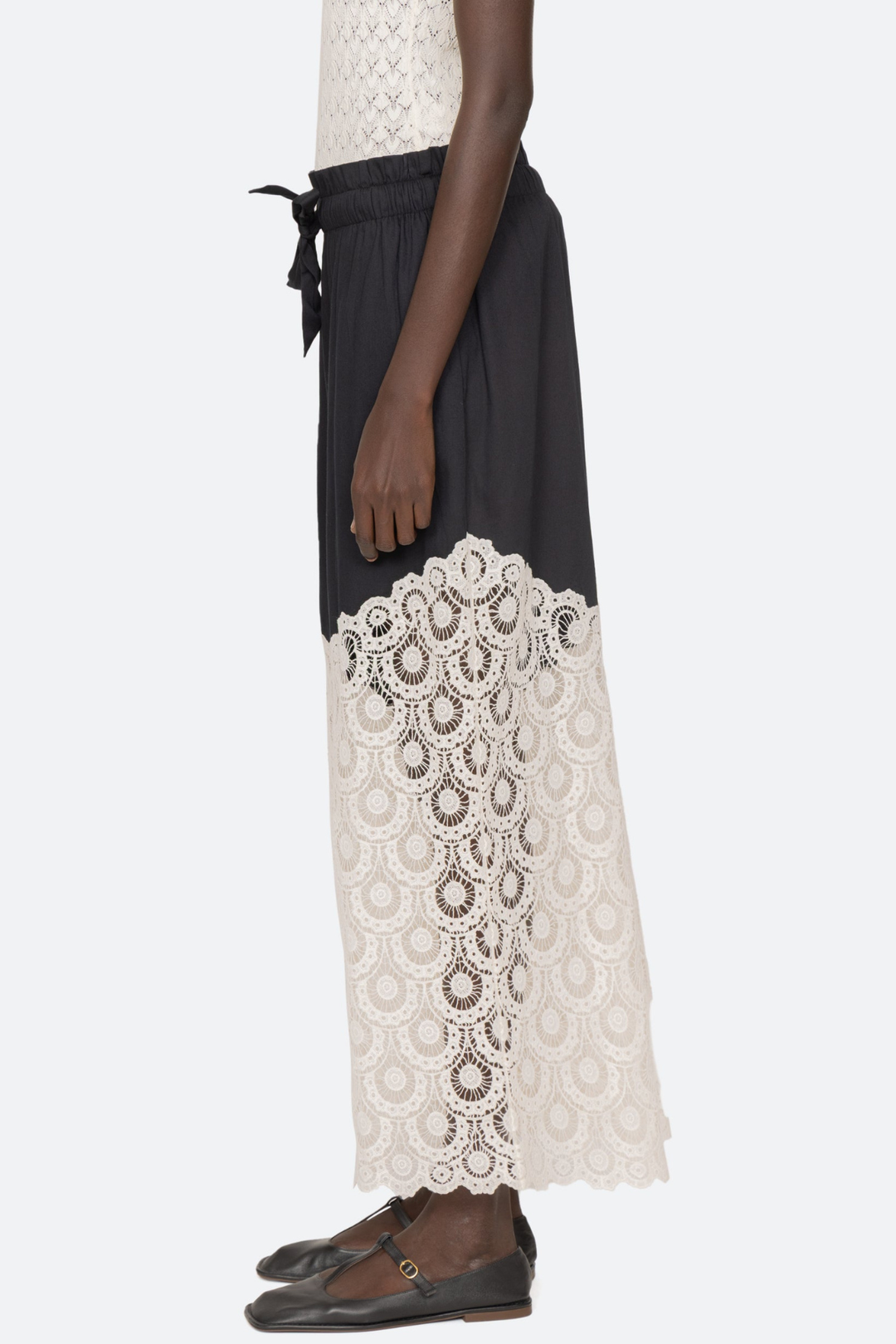 Lidoia Lace Panel Pants