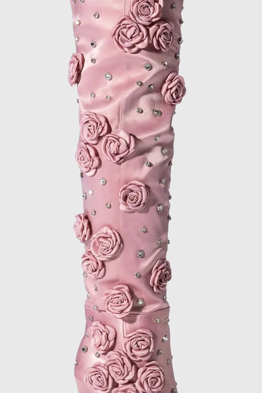 Liza Floral Rhinestone Knee High Boots