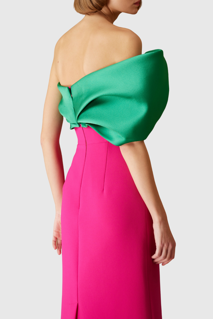 Lukas Strapless Contrast Maxi Dress