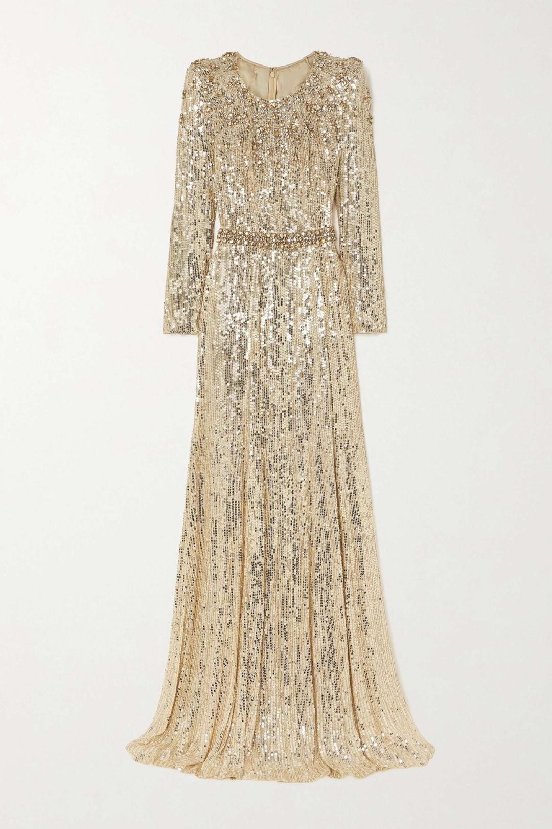 Maret Sequin Embellished Maxi Dress - Gold