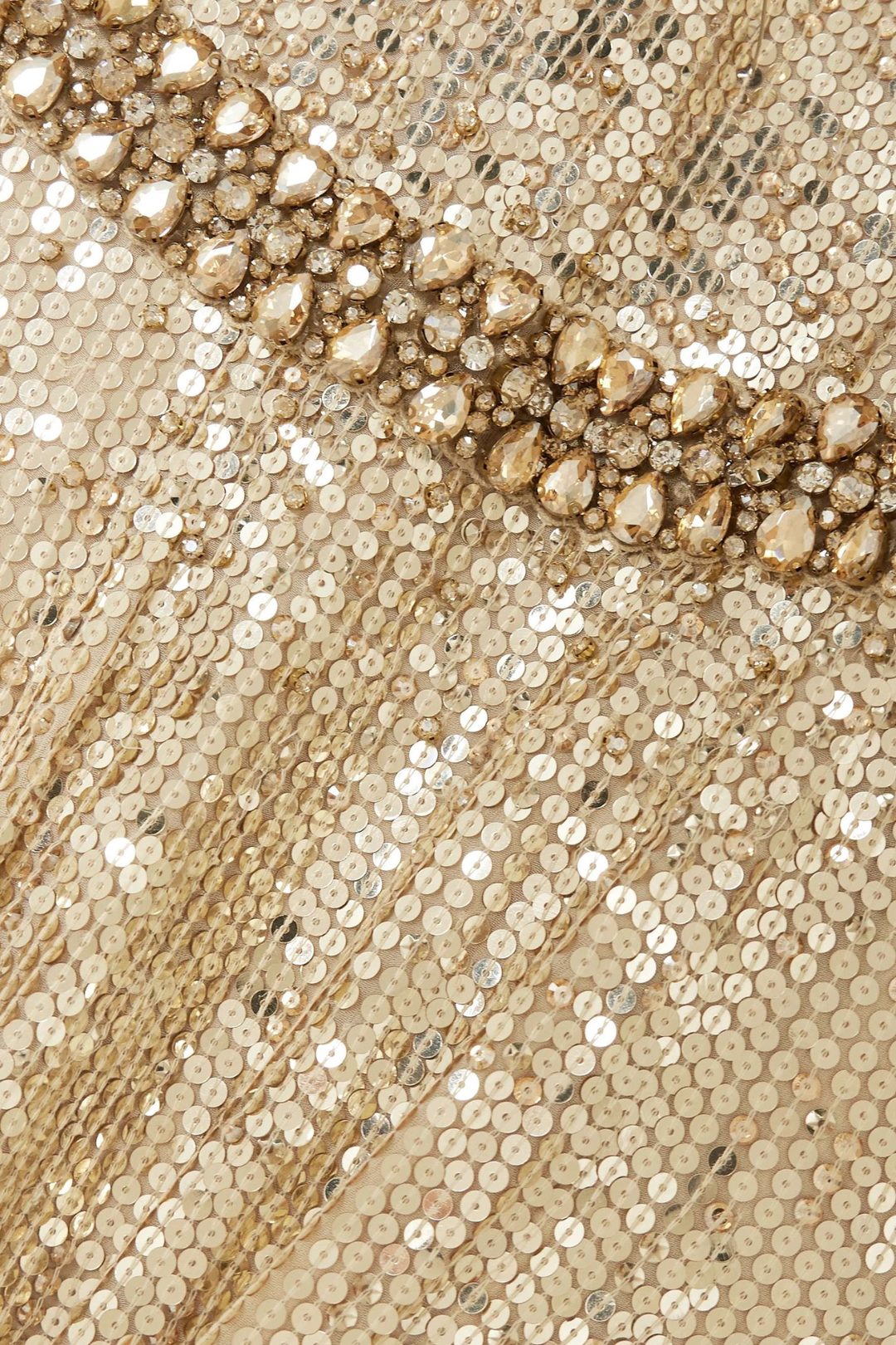 Maret Sequin Embellished Maxi Dress - Gold