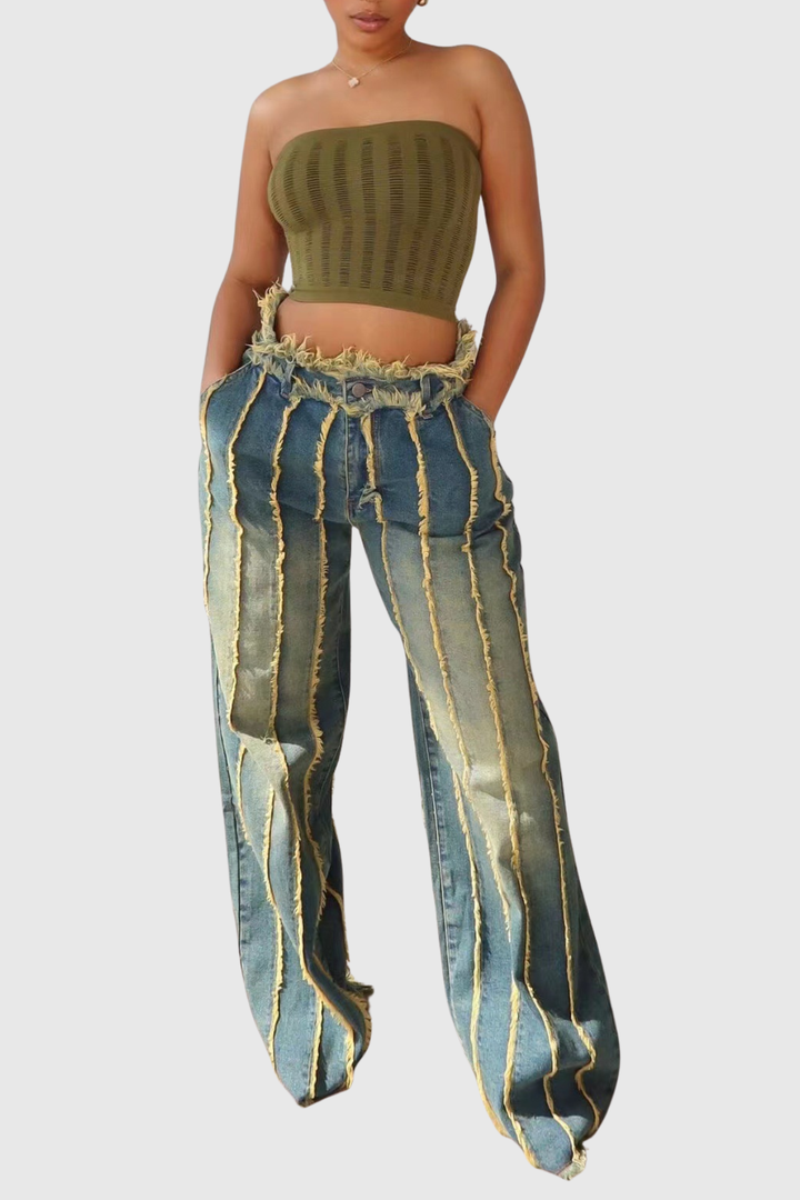 Maribel Fringe Panel Jeans
