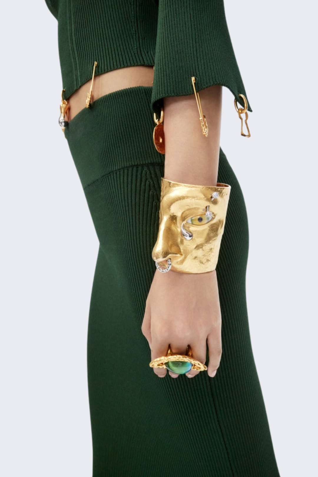 Marliz Pierced Visage Cuff Bracelet