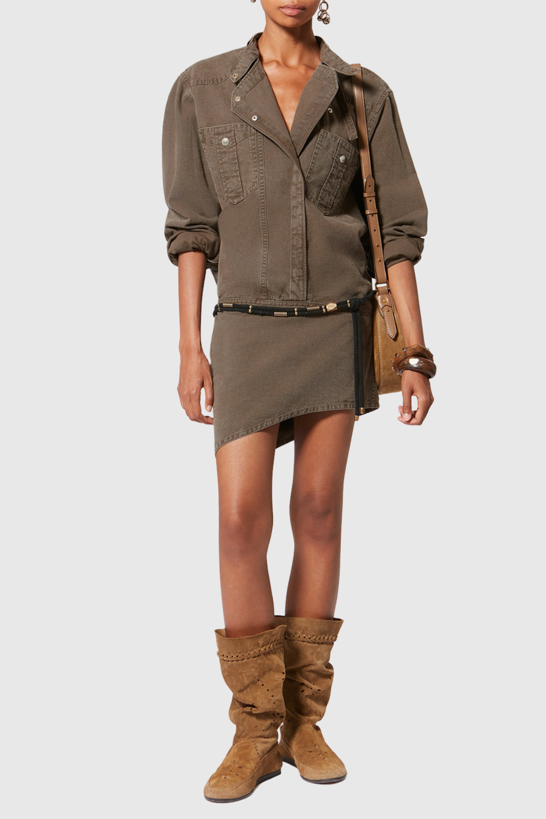 Mitzi Denim Mini Shirt Dress