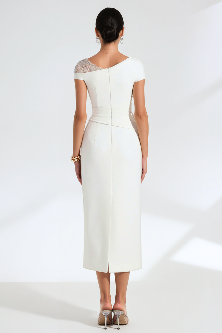 Monika Off Shoulder Lace Midi Dress