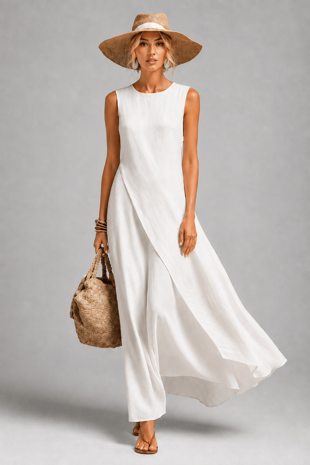 Ivory | Loose-fit Maxi Dress