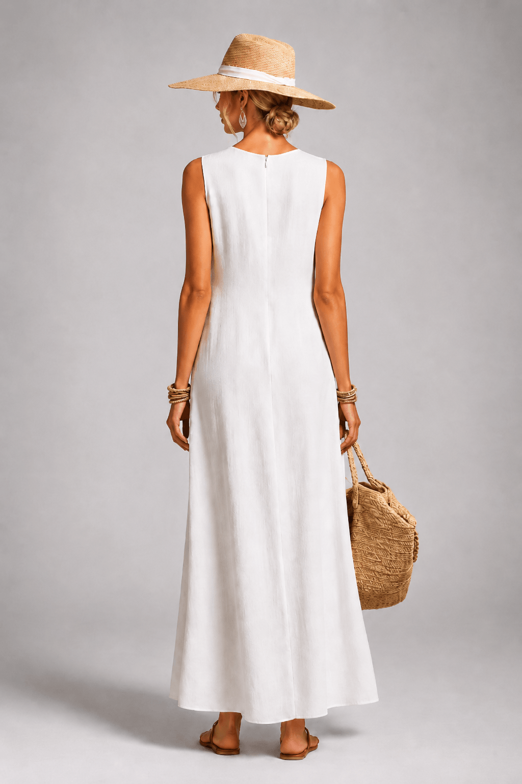 Ivory | Loose-fit Maxi Dress