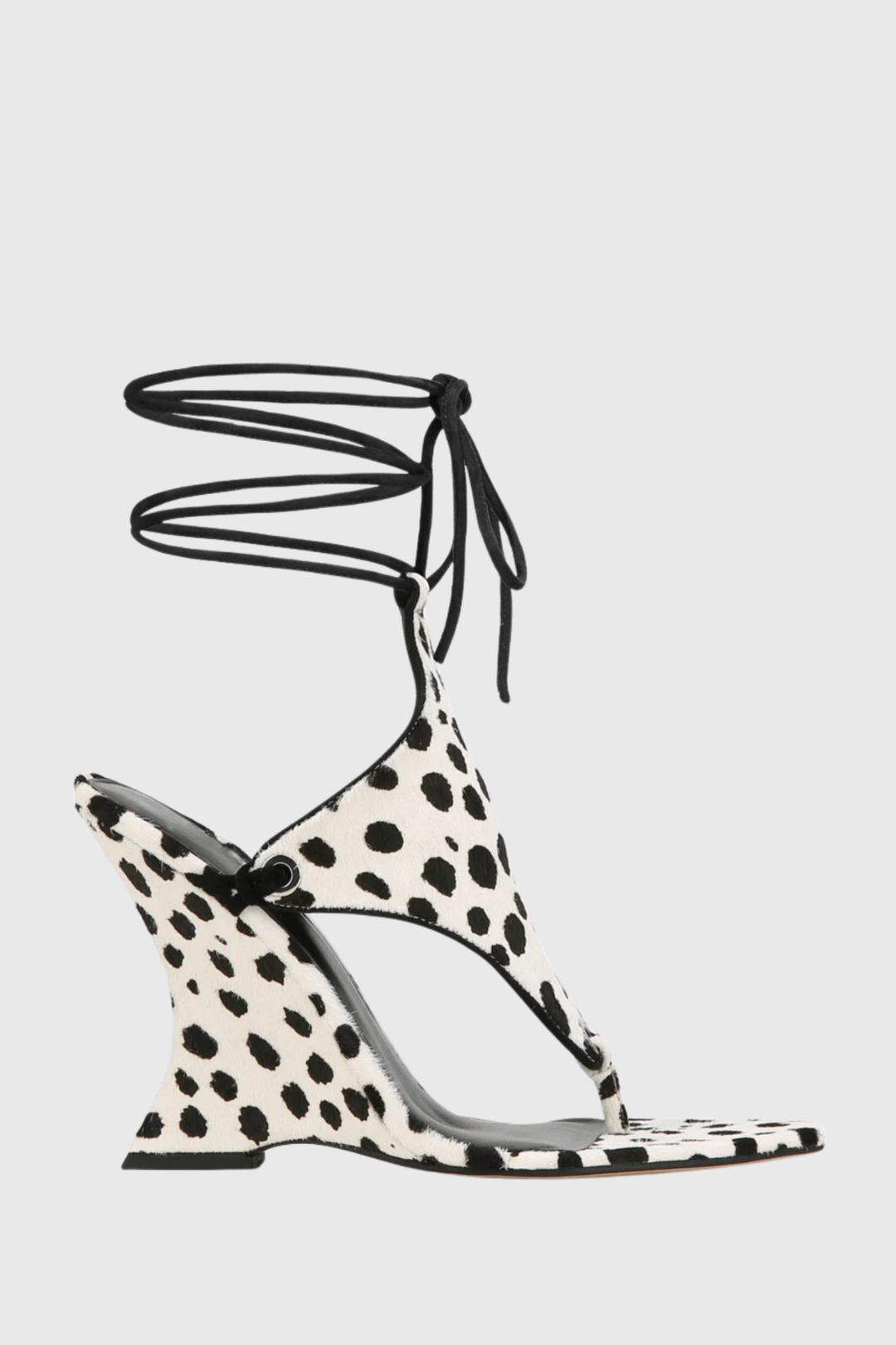 Nicoya Lace Up Wedge Sandals - White