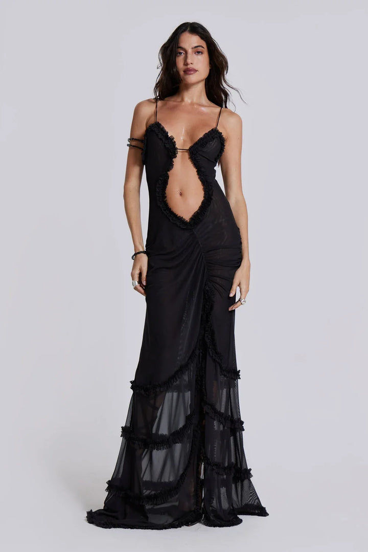 Norah Printed Maxi Dress - Leopard
