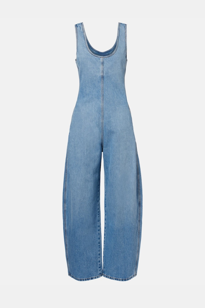 Oceane Denim Jumpsuit - Blue