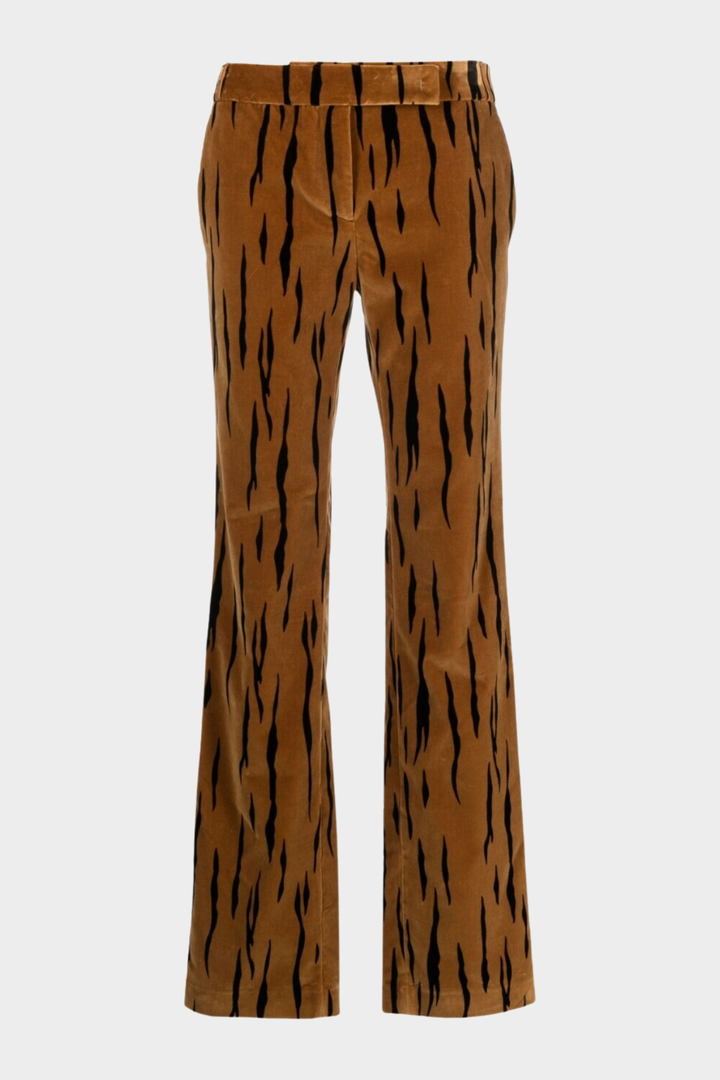 Omaira Tiger Print Velvet Blazer & Pants Set