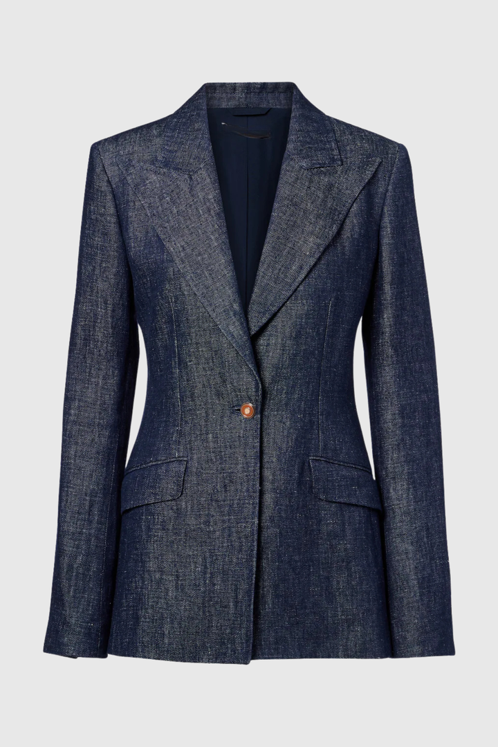 Orelia Denim Blazer & Trousers Set