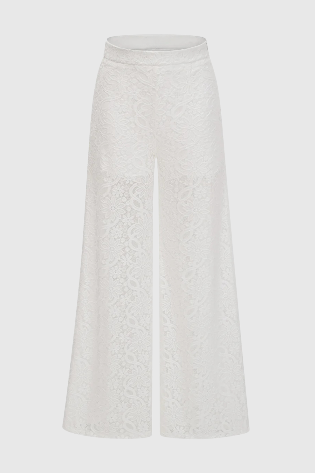 Orlaith Floral Lace Top & Pants Set - White