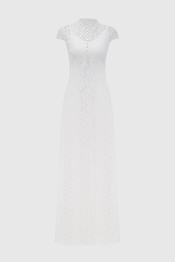 Orlaith Floral Lace Top & Pants Set - White