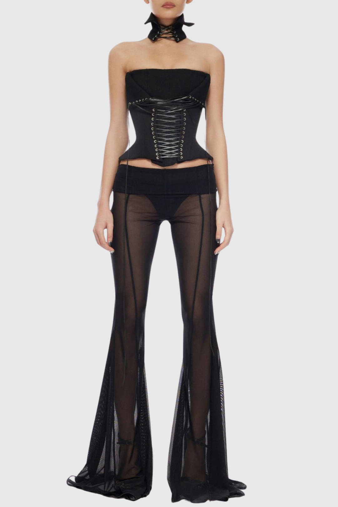 Pavati Lace Up Corset - Black