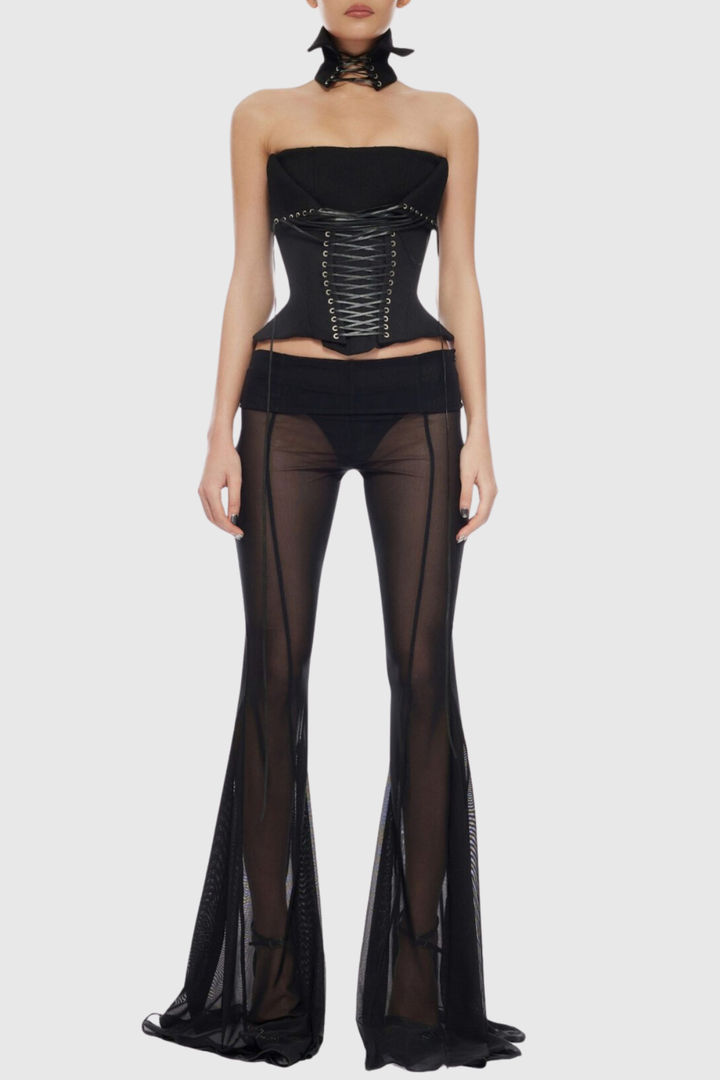 Pavati Lace Up Corset - Black