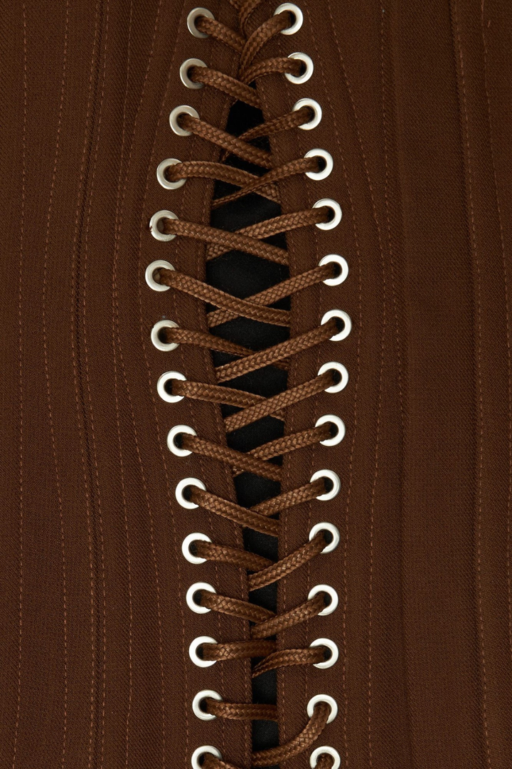 Pavati Lace Up Corset - Brown