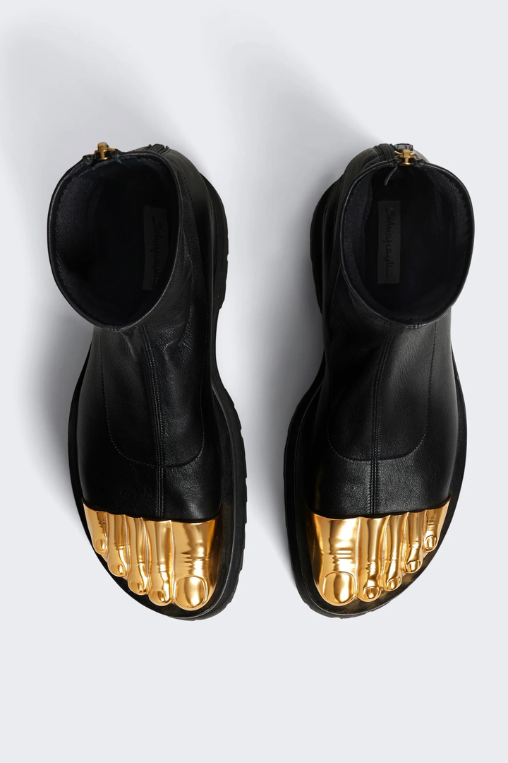 Peonza Gold Toes Ankle Boots