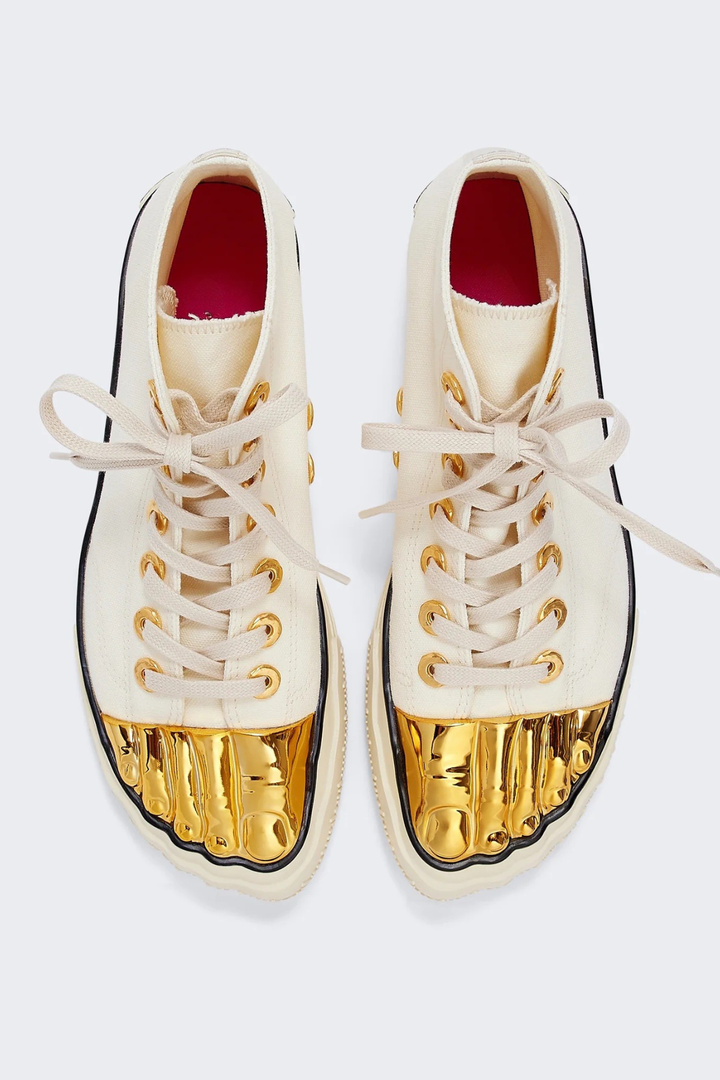 Peonza Gold Toes Canvas Sneakers - White