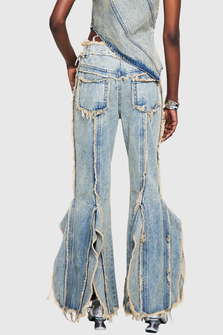 Pilaro Fringe Split Jeans