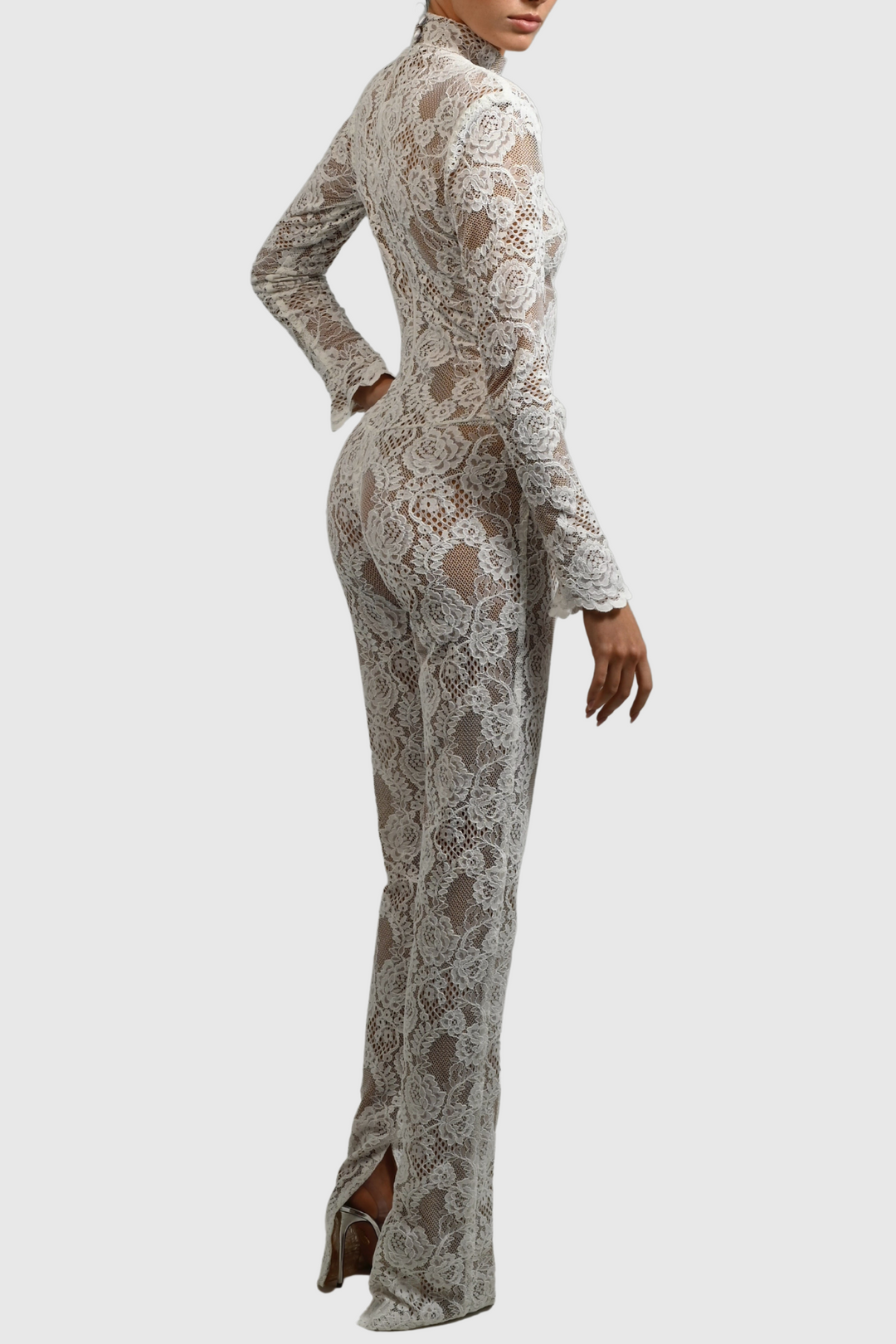 Quineis Lace Jumpsuit - White