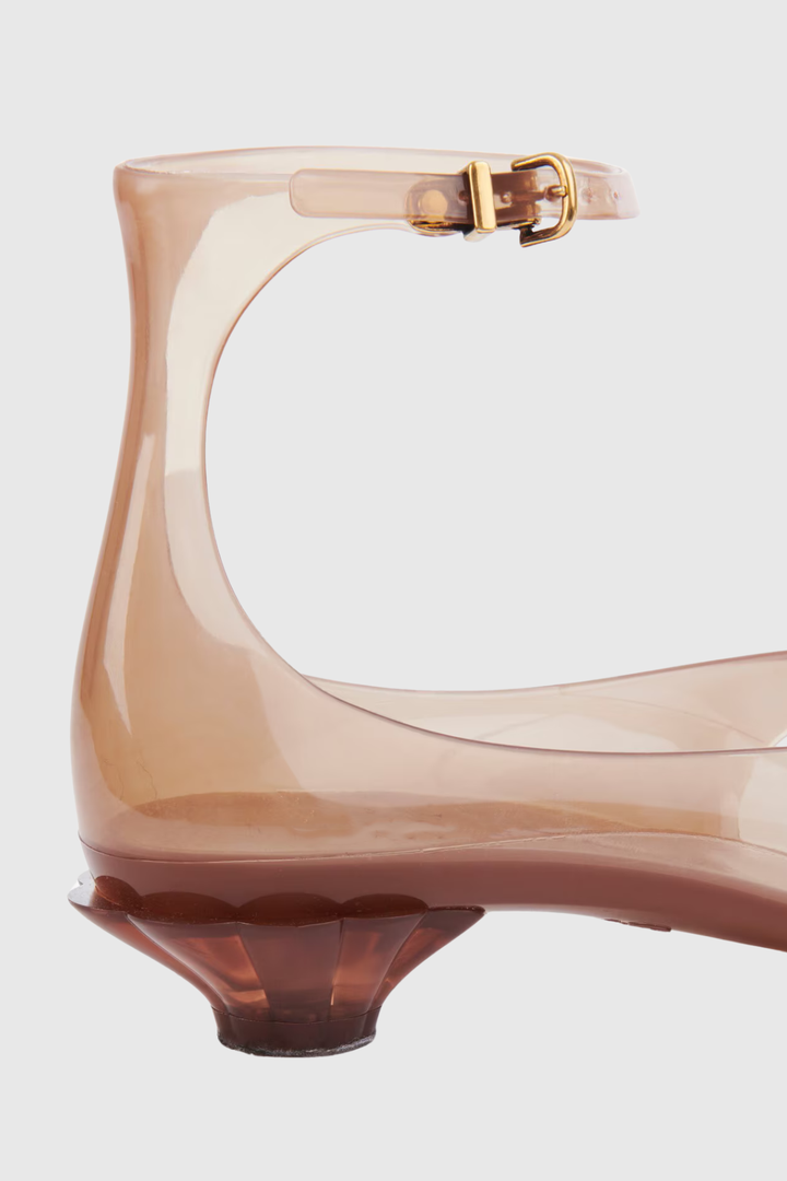 Raylon Jelly Thong Sandals - Brown