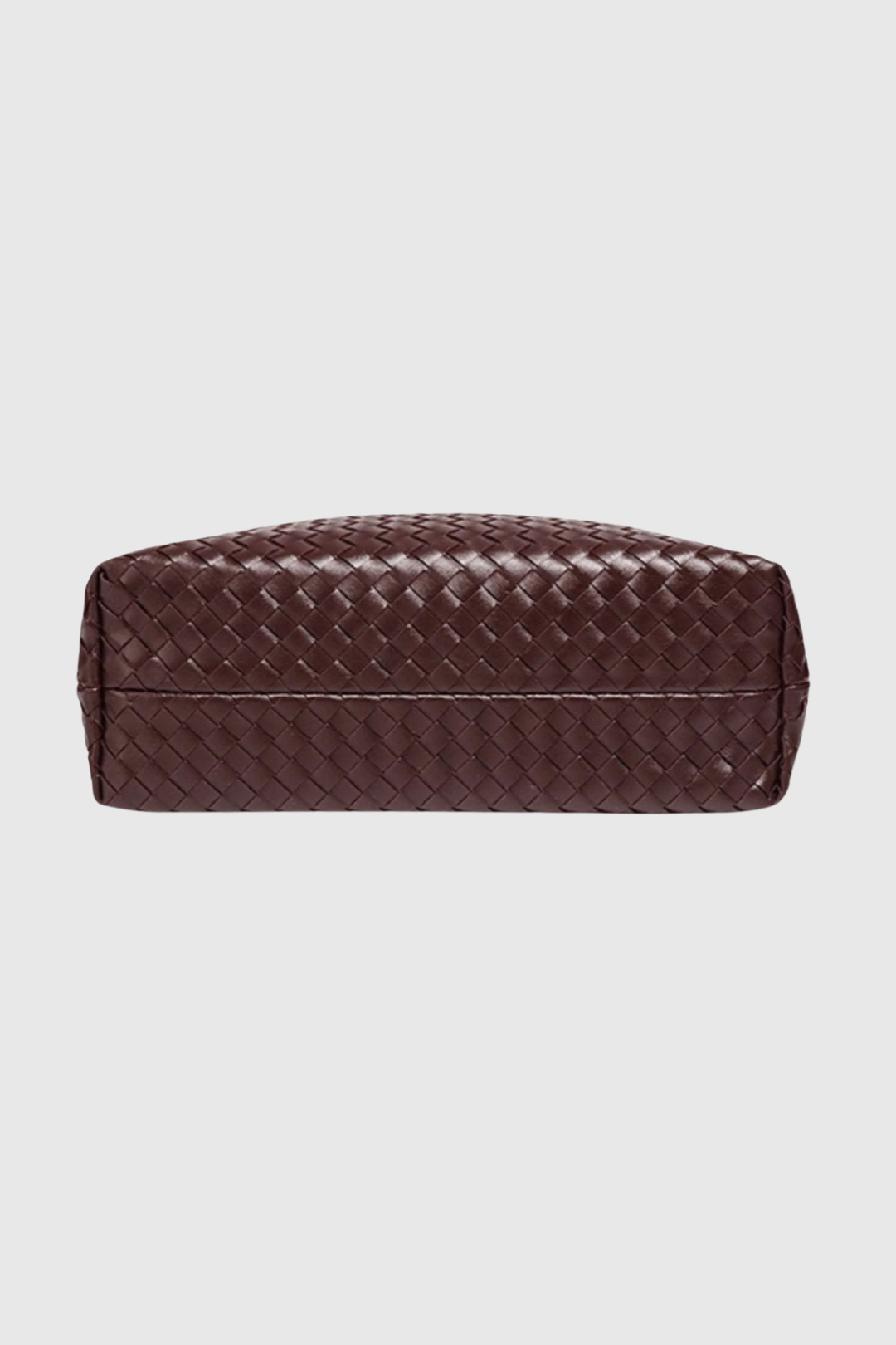 Samiya Leather Woven Tote Bag - Wine
