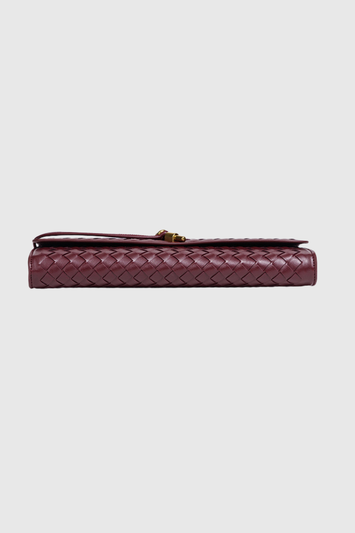 Samiya Woven Clutch Bag  - Wine