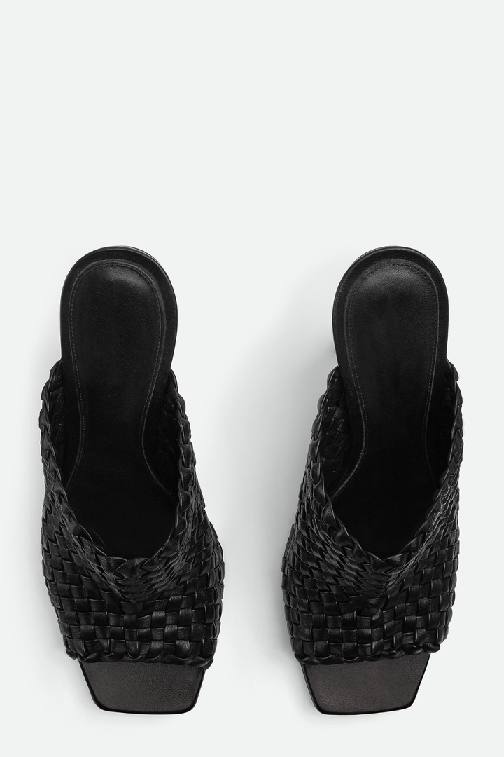 Sierrel Woven Knot Mules - Black