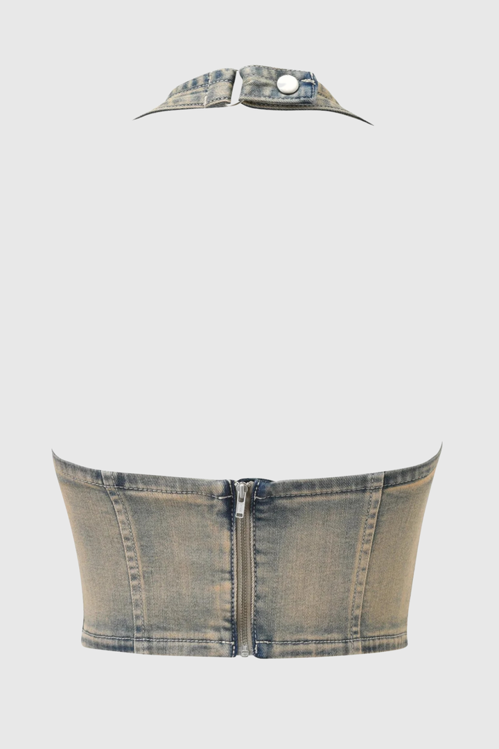 Tahnee Patchwork Corset - Beige