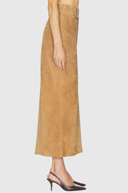 Tekoa Suede Midi Skirt