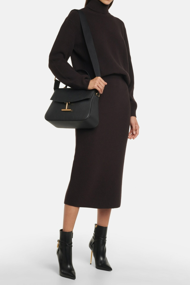 Trevoa Leather Padlock Ankle Boots - Black