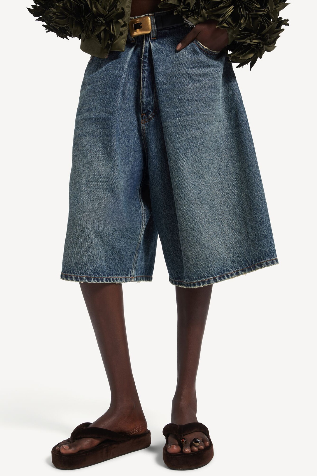 Twyla Folded Denim Shorts