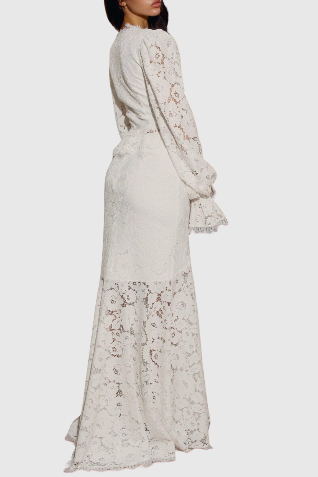 Umeko Lace Blouse & Maxi Skirt Set - White