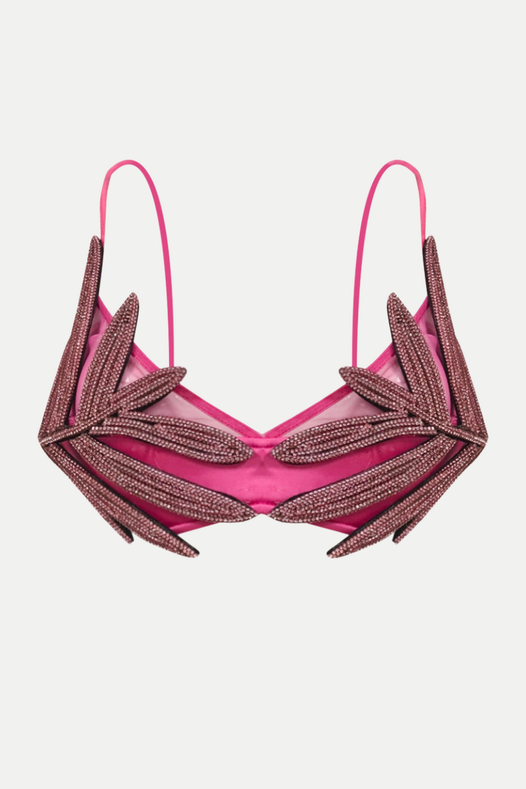Vieby Leaf Crystal Bralette - Pink