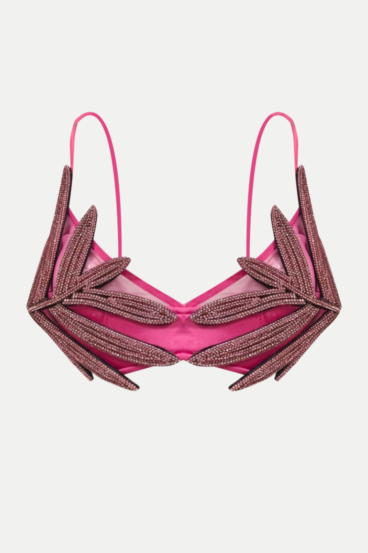Vieby Leaf Crystal Bralette - Pink