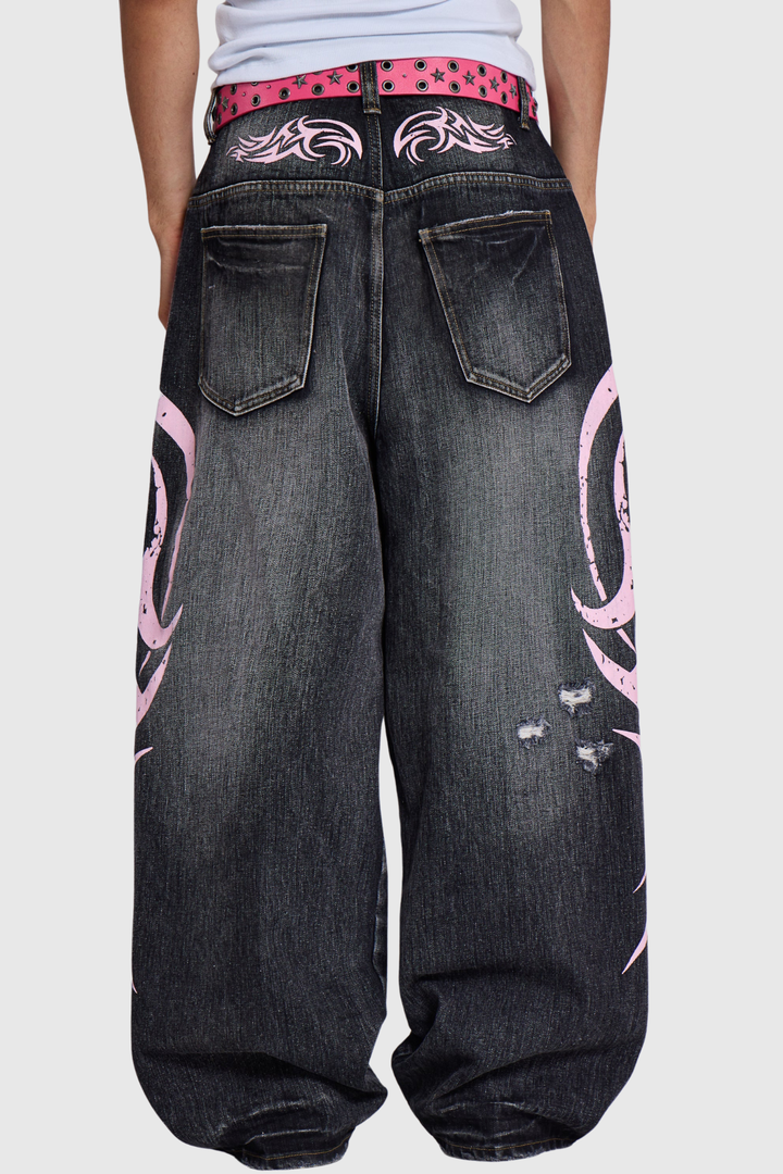 Violaine Blade Print Colossus Jeans - Black
