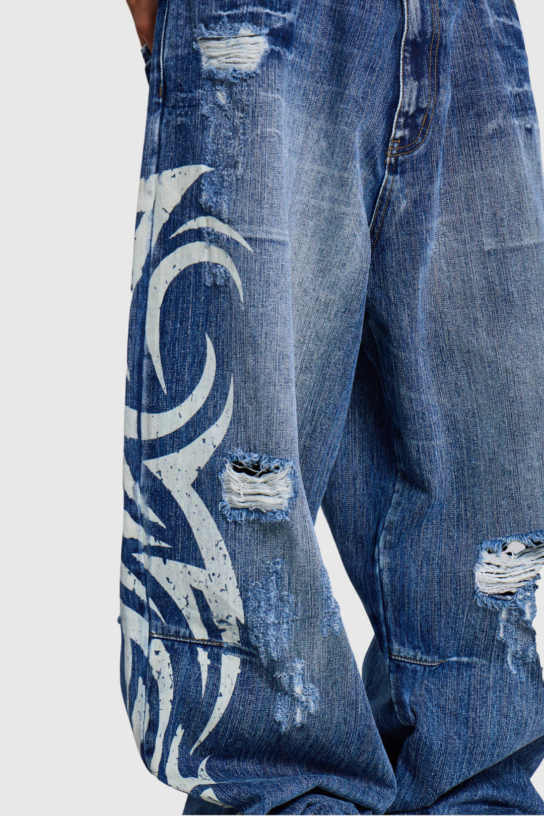 Violaine Blade Print Colossus Jeans - Blue