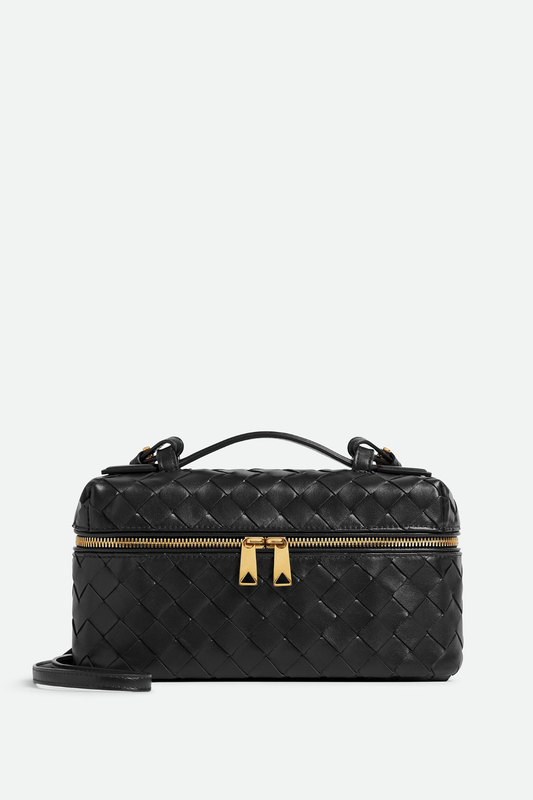Yaritza Woven Clutch Bag - Black