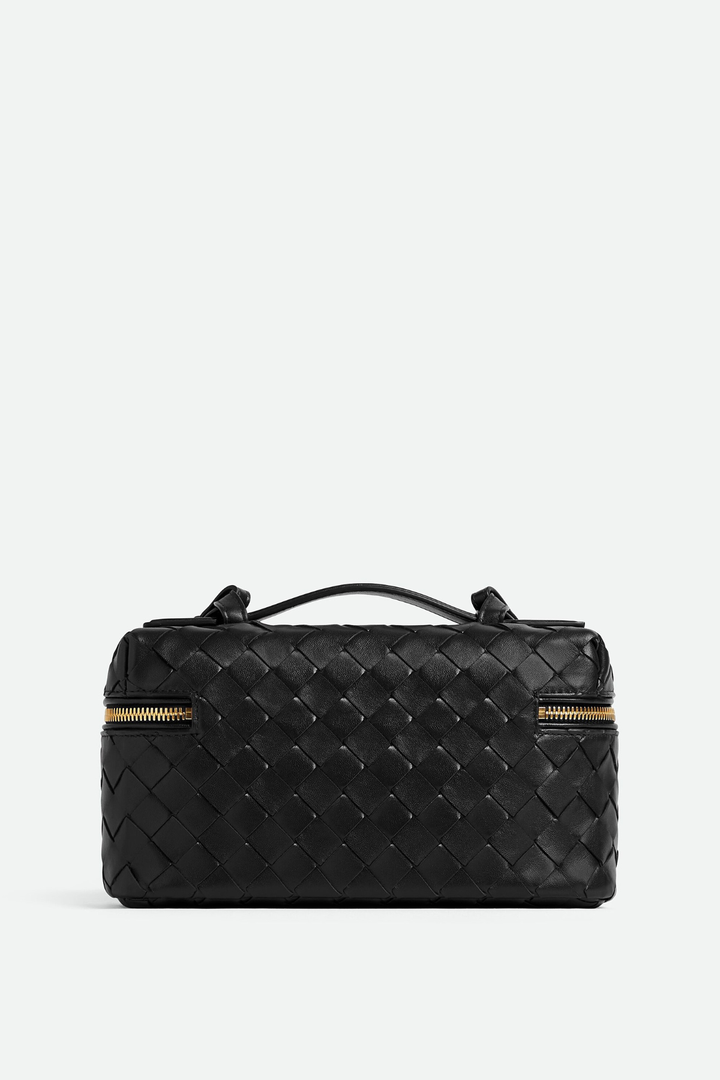 Yaritza Woven Clutch Bag - Black